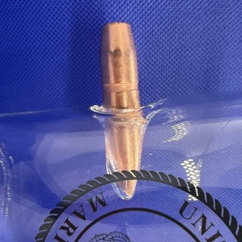 US Marine Corps Pint Glass 50 Caliber Bullet USMC Beer Glass Made in USA